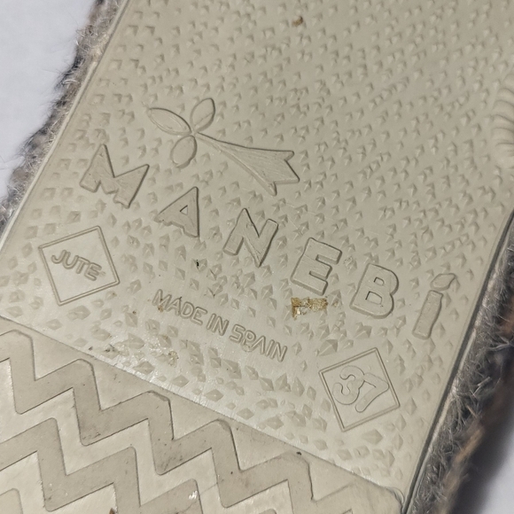 Manebi Accra Espadrille Flats Pony Leopard Size 6.5 Women's Slip On Shoe - Picture 2 of 10